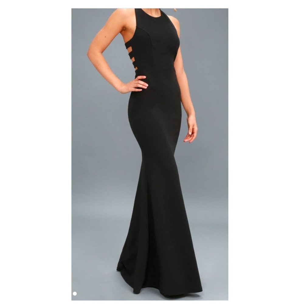 Lulus Power of WOW Backless Black Maxi Dress